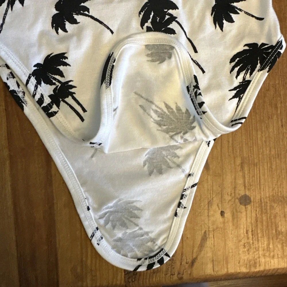 ANGEL DEAR Bamboo Sleeper Gown 0-3 Months Palm Trees NWT